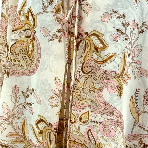 Lemon Grass Studio Sheer Paisley Boho Blouse Soft Girl 70s Vintage Aesthetic XL - Picture 9 of 10